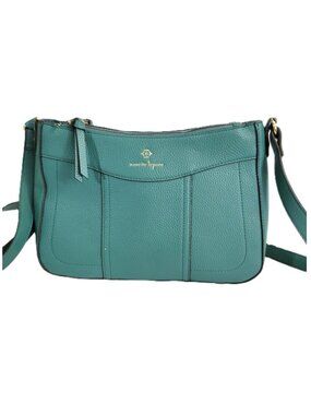Nanette Lepore Teal Pebbled Vegan Leather Crossbody Bag - Gold Hardware